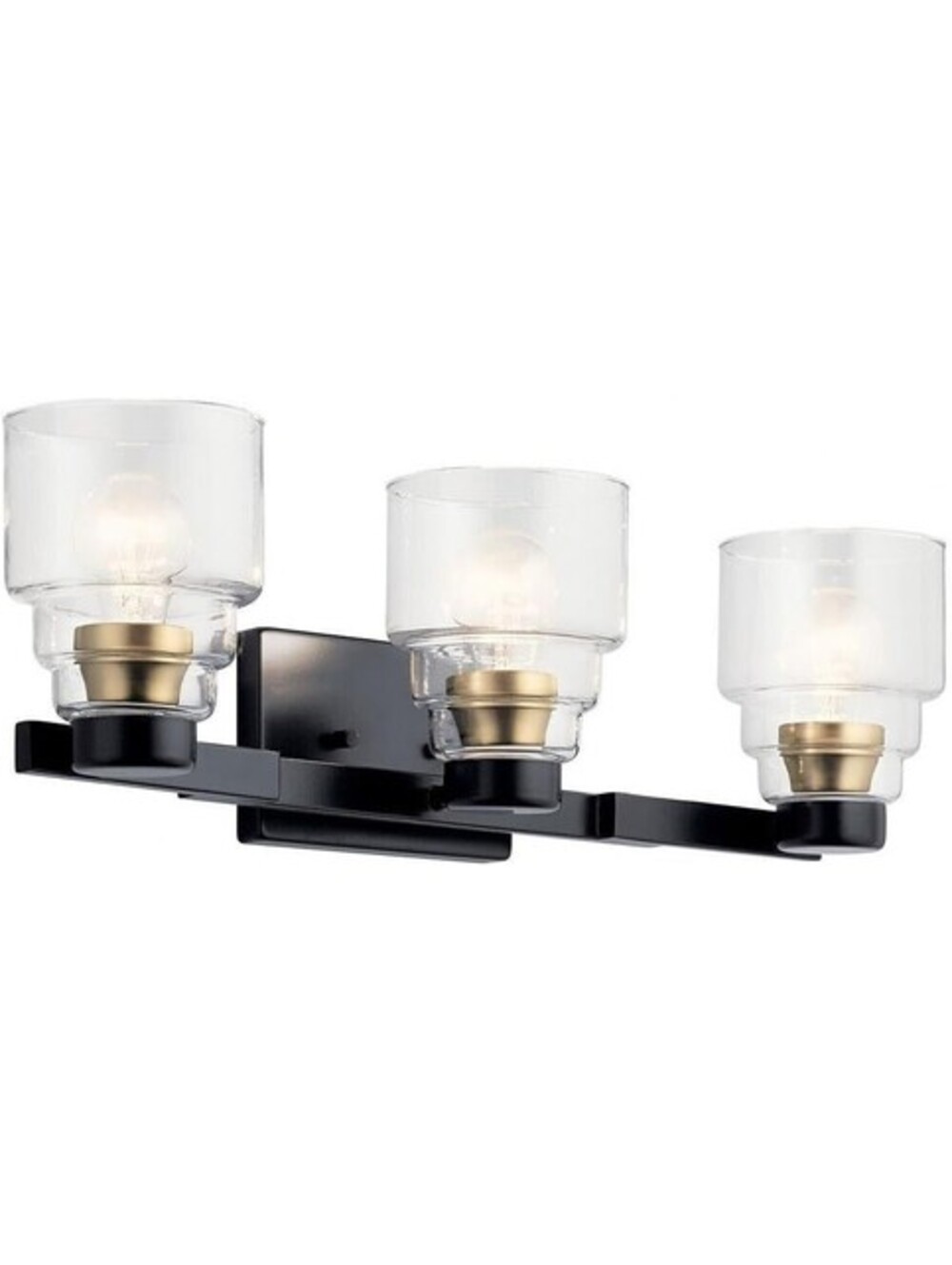 Kichler Vionnet 3-Light Bathroom Vanity Light, Black New